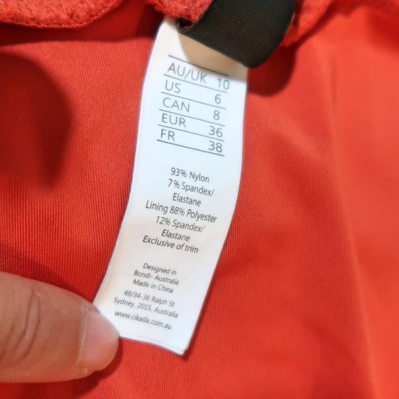 Cikada Australia Burnt Orange Ribbed Bikini Set 6 - Picture 14 of 14